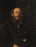 llya Yefimovich Repin Portrait of painter Nikolai Nikolayevich Ghe oil on canvas